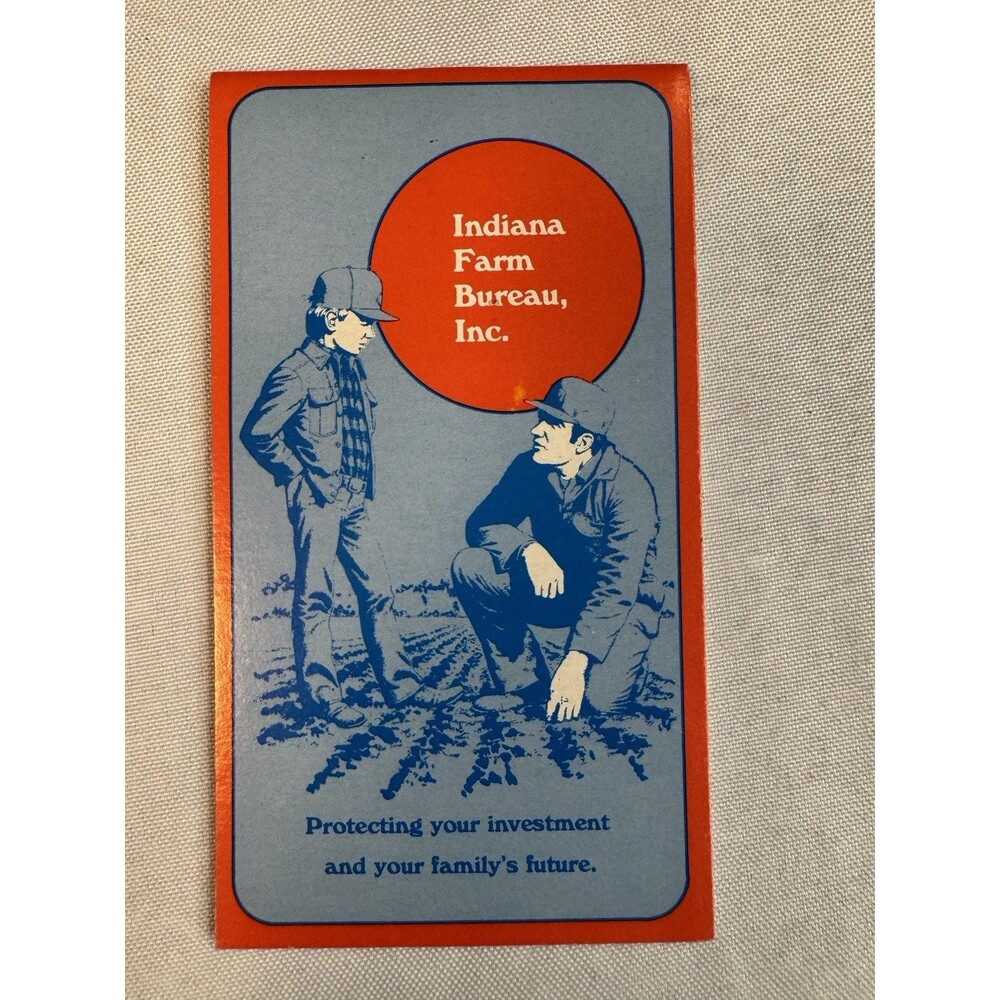 Vtg Indiana Farm Bureau Memo Book 1982-1983 New Unused Memo pad Notepad Farming